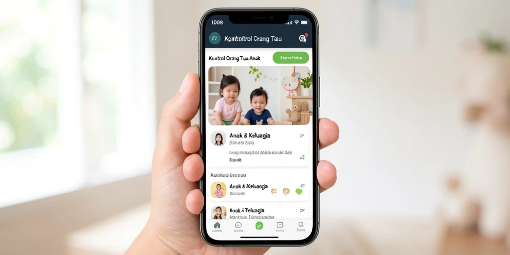 Tampilan antarmuka ID098 yang intuitif untuk kontrol orang tua.