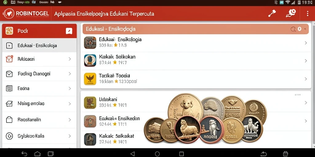 Antarmuka aplikasi Ensiklopedia ROBINTOGEL yang intuitif dan informatif.